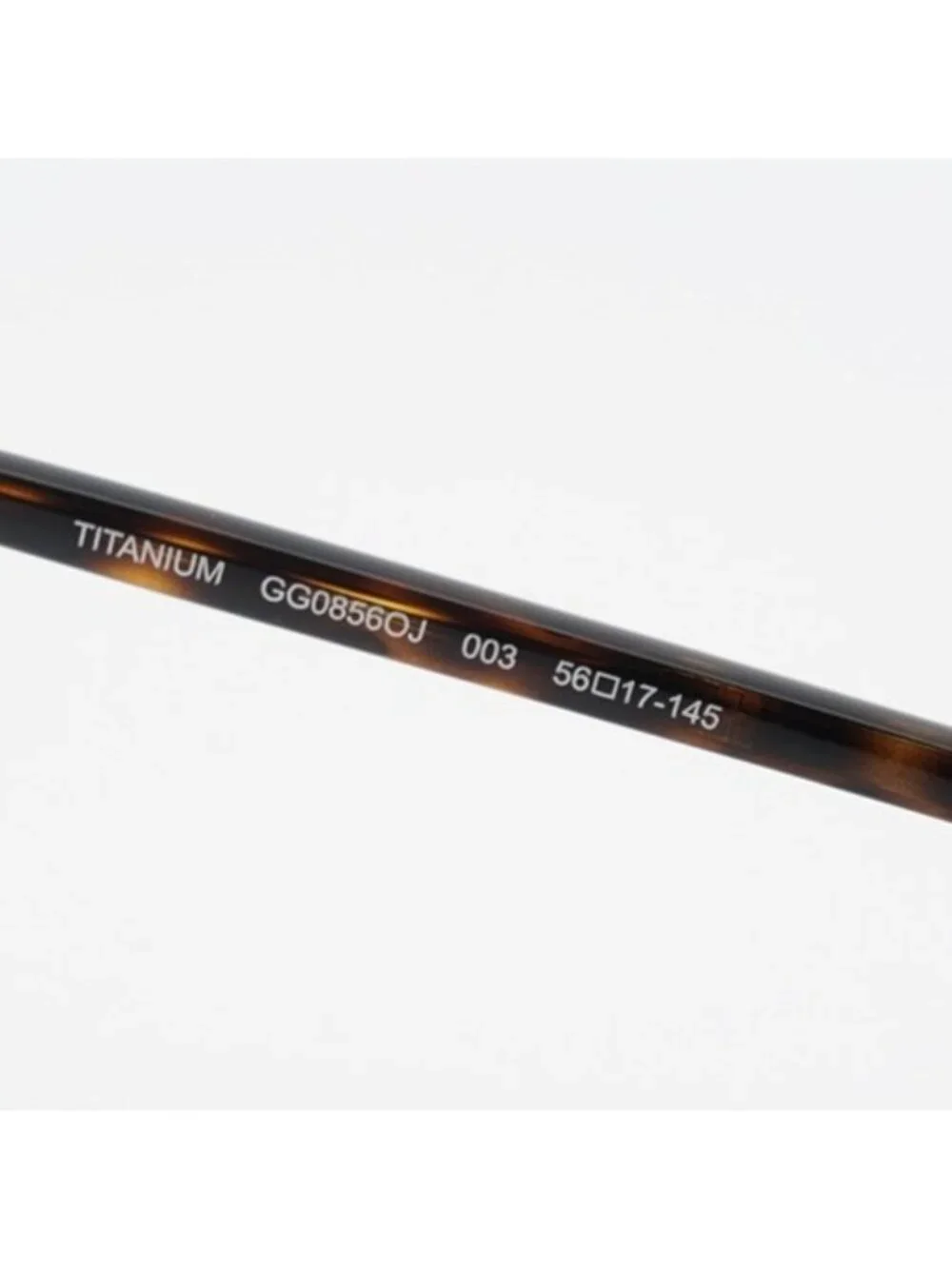 Gucci GG0856OJ 003 Eyeglasses Ruthenium 56mm Rectangle Frame